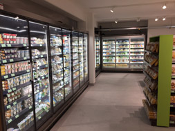 armoires frigorifiques fermées magasin bio